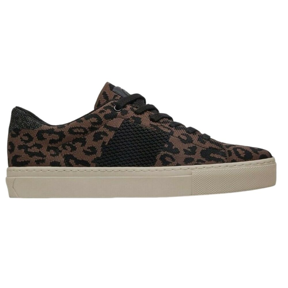 GREATS 10 Leopard Animal Print The Royale Knit Lace Up Vegan Sneaker Shoes NEW